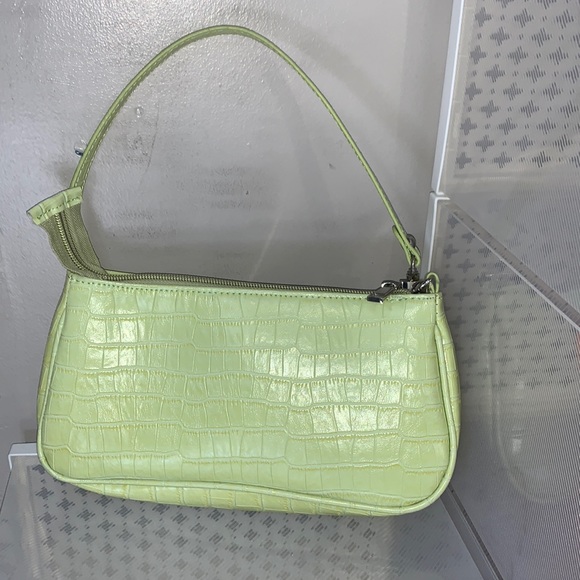 SHEIN Handbags - ⭐️ 3 FOR $12⭐️ SHEIN Light Green Croc-Embossed Shoulder Bag